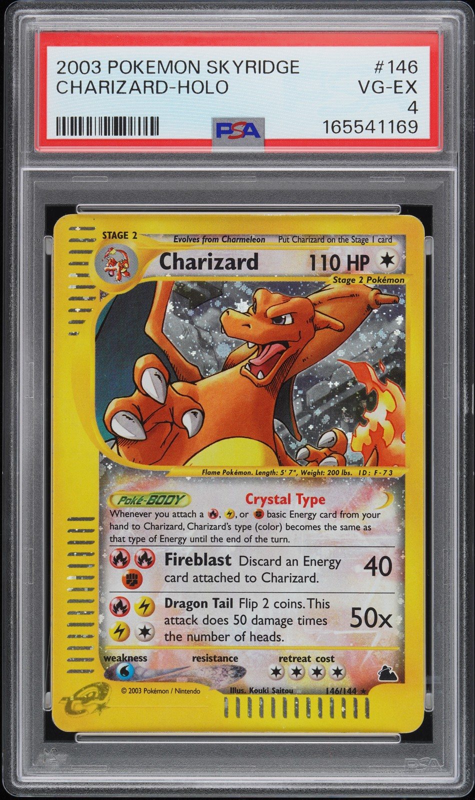 PSA 4 Charizard Holo 146/144 Skyridge Pokemon – Photo 1