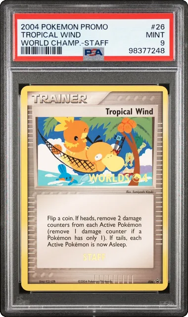 PSA 9 STAFF 2004 Tropical Wind World Champ 26 Promo