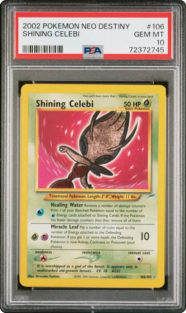 PSA 10 Shining Celebi 106/105 Neo Destiny Pokemon